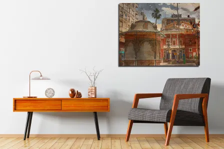 Pintura da Praça La Paz Castellon