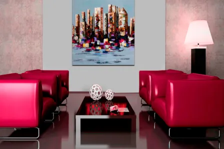 Pintura moderna da cidade