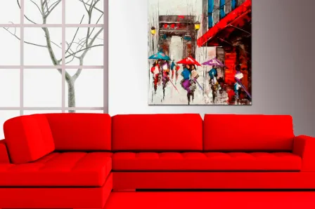 Pintura de passeio pela cidade