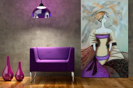 Pintura moderna de menina