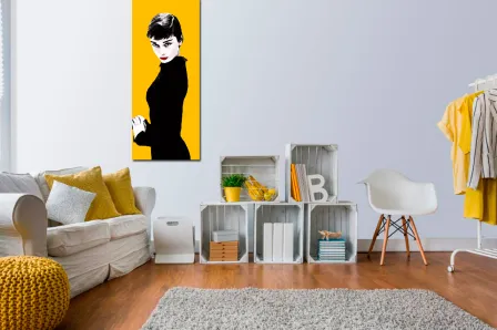 Pintura amarela de Audrey