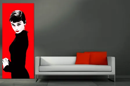 pintura vermelha da Audrey