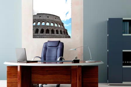 Pintura quadrada do Coliseu de Roma