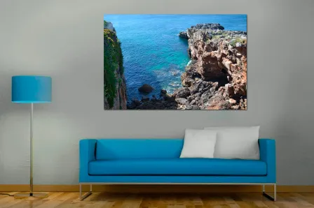 Pintura de paisagem de penhasco