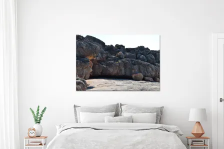 Pintura de paisagem de rochas