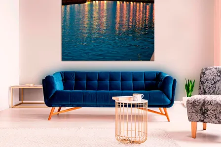 Pintura de reflexo no mar
