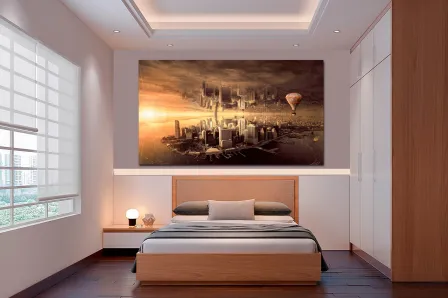 Pintura da cidade fantasia de Nova York