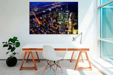 Pintura da noite de nova iorque