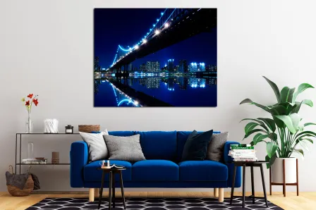 Cidade à noite pintado