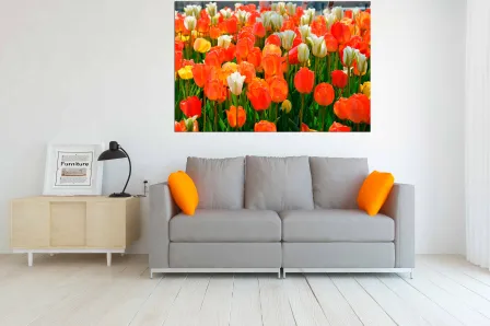 Tulipas laranja pintando