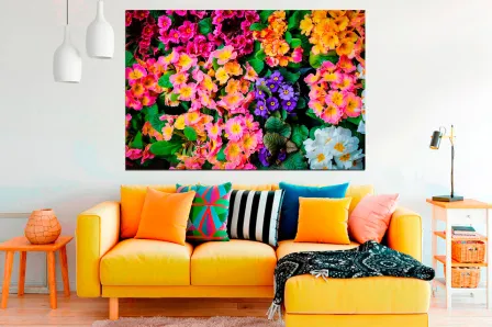 Pintura de flores e cores