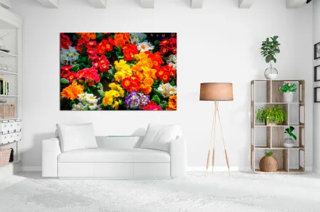 Pintura de cores e flores