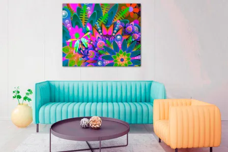 Pintura moderna de flores
