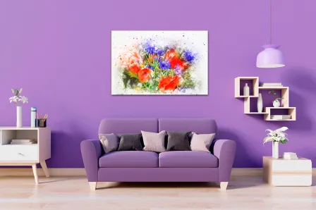 Pintura de flores da primavera