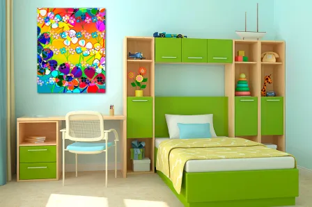 Pintura de flores juvenis