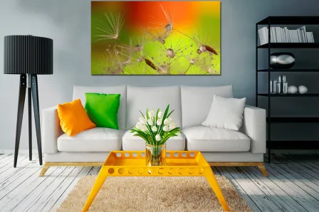 Pintura de flor dente de leão