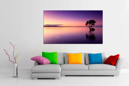 Pintura de árvore solitária