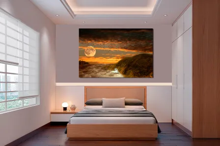 A lua e a pintura da terra