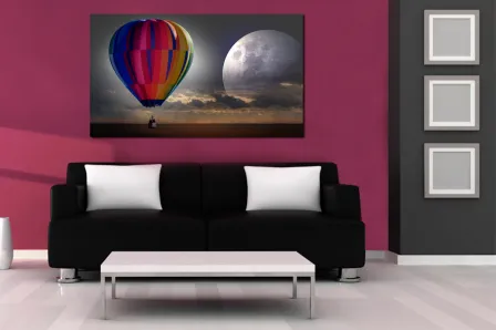 Globo e pintura da lua