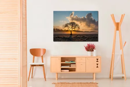 Pintura de árvore solitária