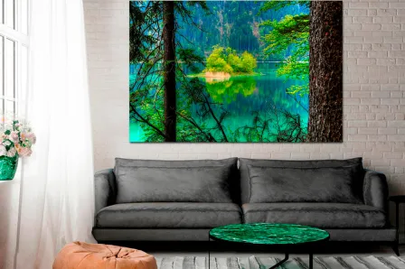 Pintura de paisagem idílica
