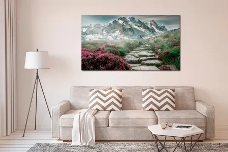 Pintura a caminho das montanhas
