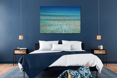 Pintura de paisagens em águas cristalinas