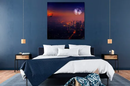 Pintura de cidade fantasia