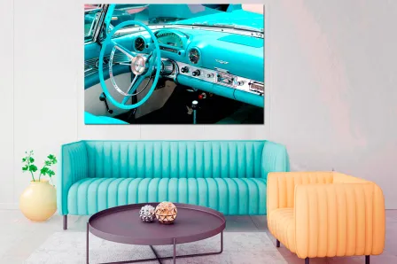 Pintura turquesa de carro