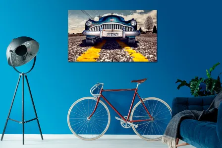 Quadro frontal do carro