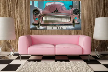 Quadro de carro rosa