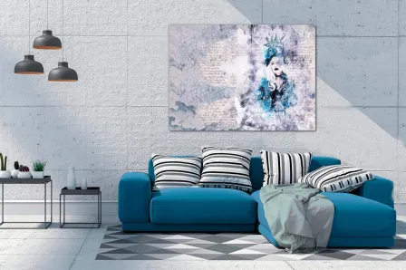 Figura da mesa em azul