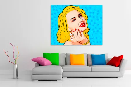 Garota pop arte pintando