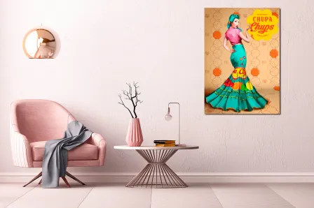 Publicidade pintura de garota pop