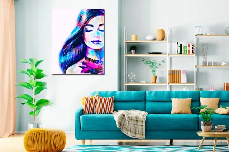 Pintura de rosto juvenil