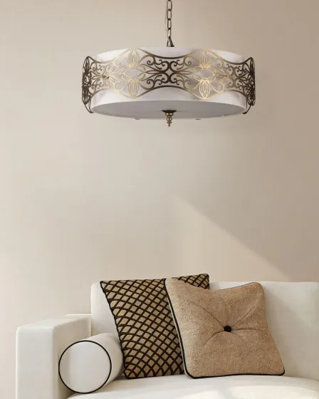 Candeeiro de Teto Burgeon Bronze