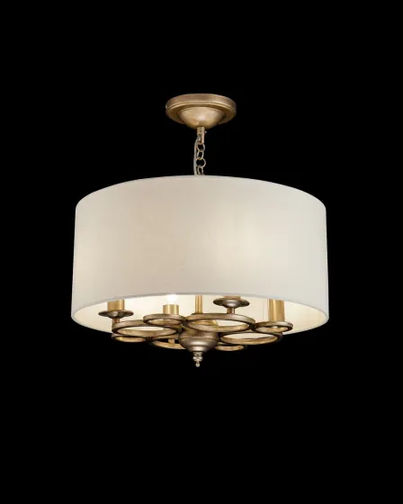 Candeeiro de Teto Anna Dourado Envelhecido