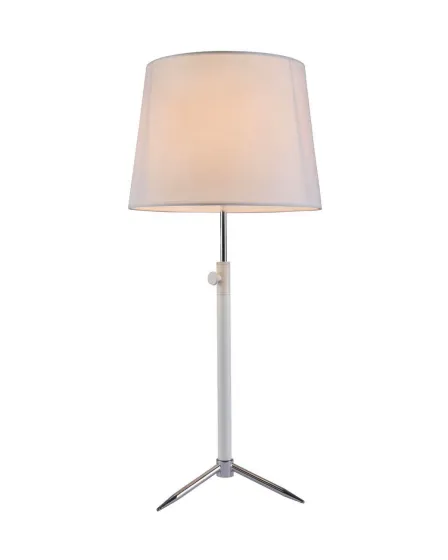 Candeeiro de Mesa Monic White and Chrome