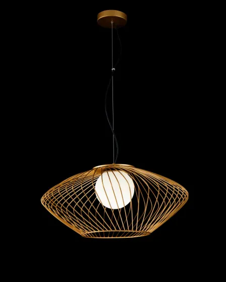 Candeeiro de Teto Plec Dourado