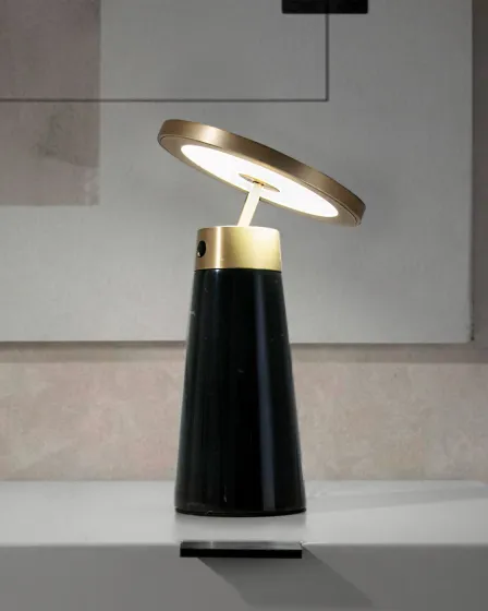 Candeeiro de Mesa Disco Black