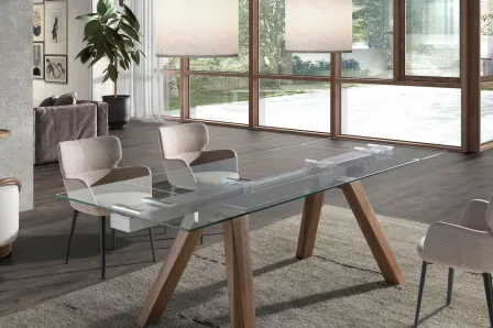 Mesa Extensível com Vidro Marta