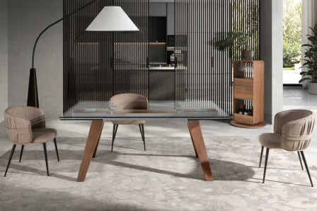 Mesa Extensível com Vidro Andreia
