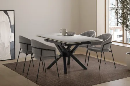 Mesa Extensível Quadrada Arlene Branca
