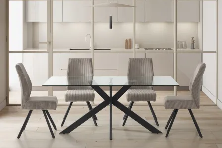Mesa retangular Vidro Célia