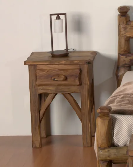 Mesa de Cabeceira Rústica 